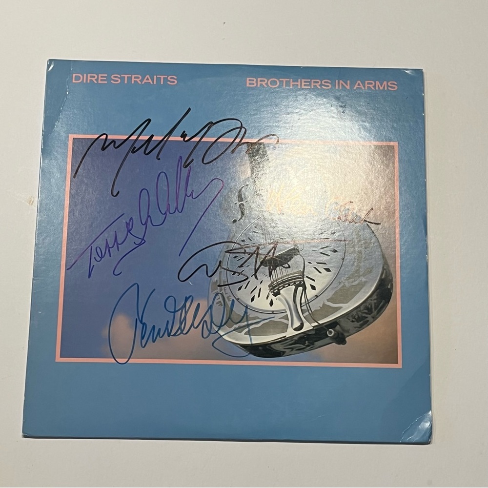 Signed (5 members) Dire Straits Brothers in Arms Vinyl, COA